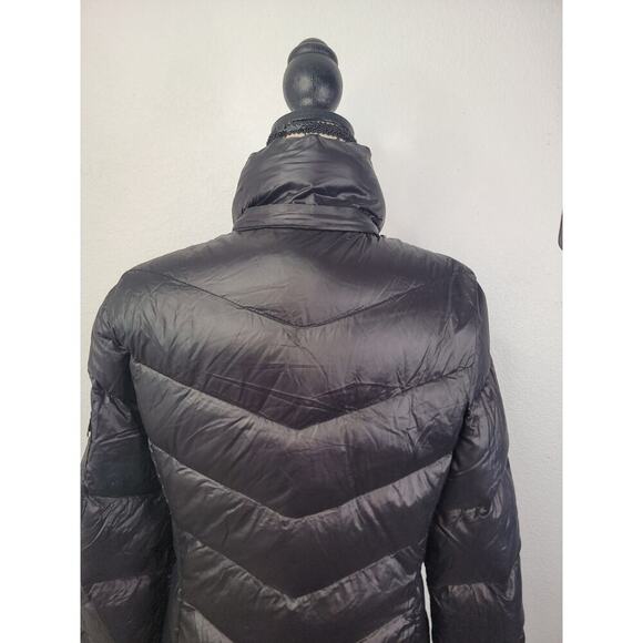 Andrew Marc Coat Womens SZ Small Black Down Puffer Coat Longline - Picture 10 of 16